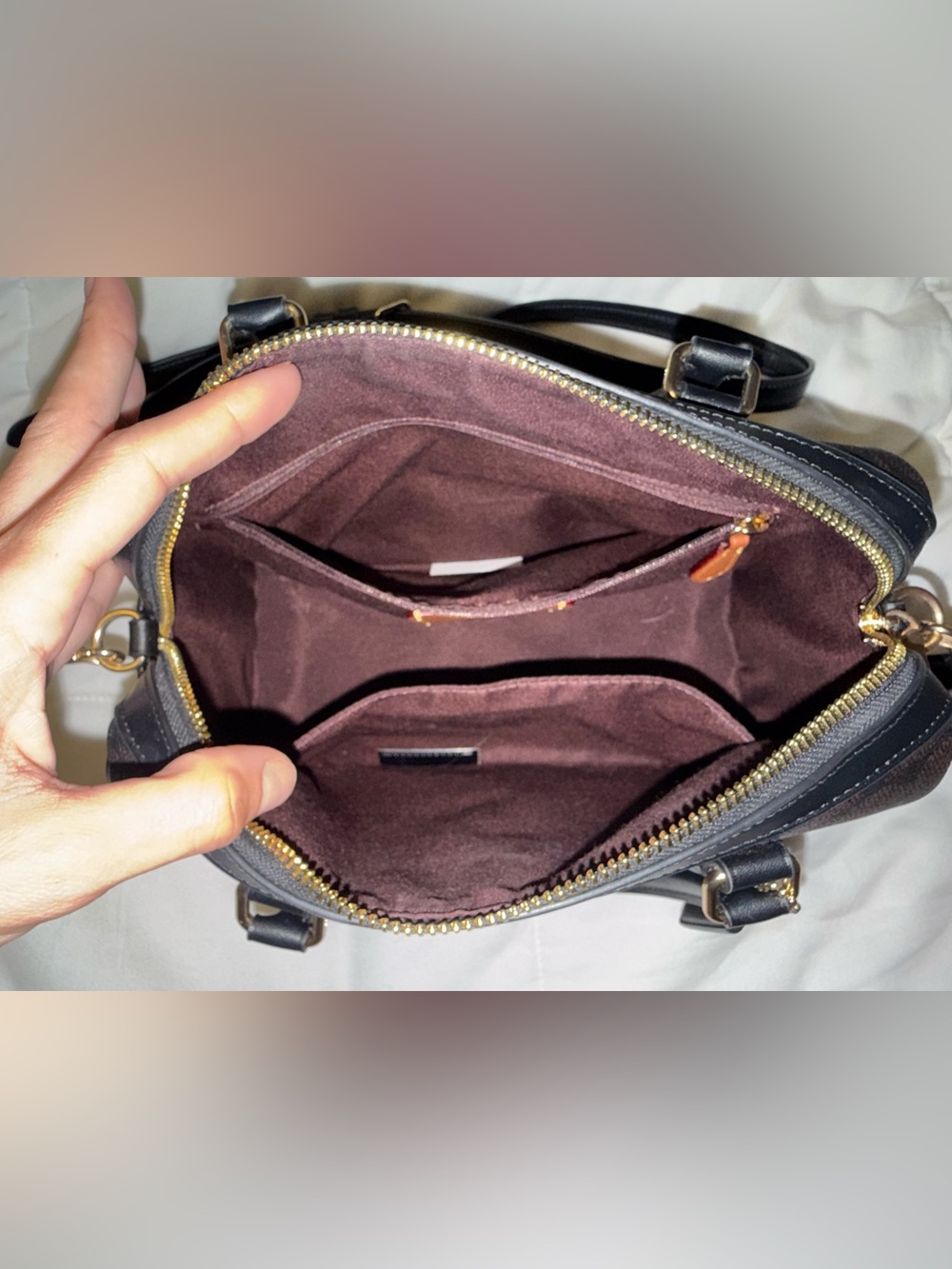 COACH ROWAN SATCHEL BAG IN SIGNATURE CANVAS - Picture 2 of 7